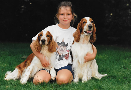 girl with dogs